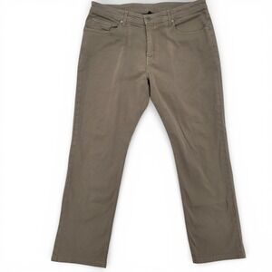 PAIGE Normandie Pants Mens 38 Khaki Straight Fit Stretch Casual Chino EUC
